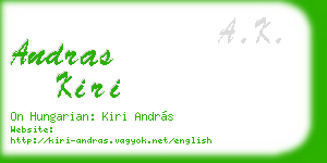 andras kiri business card